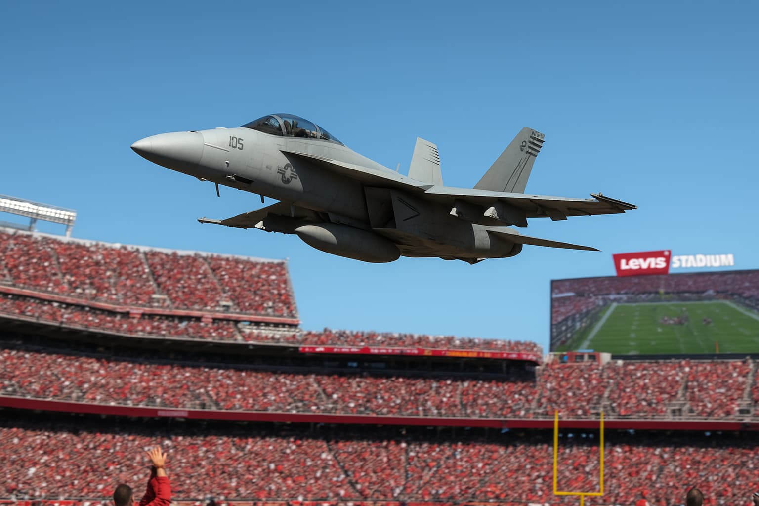 Navy Pilot from Oakdale Takes Flight in Historic Super Bowl Flyover!