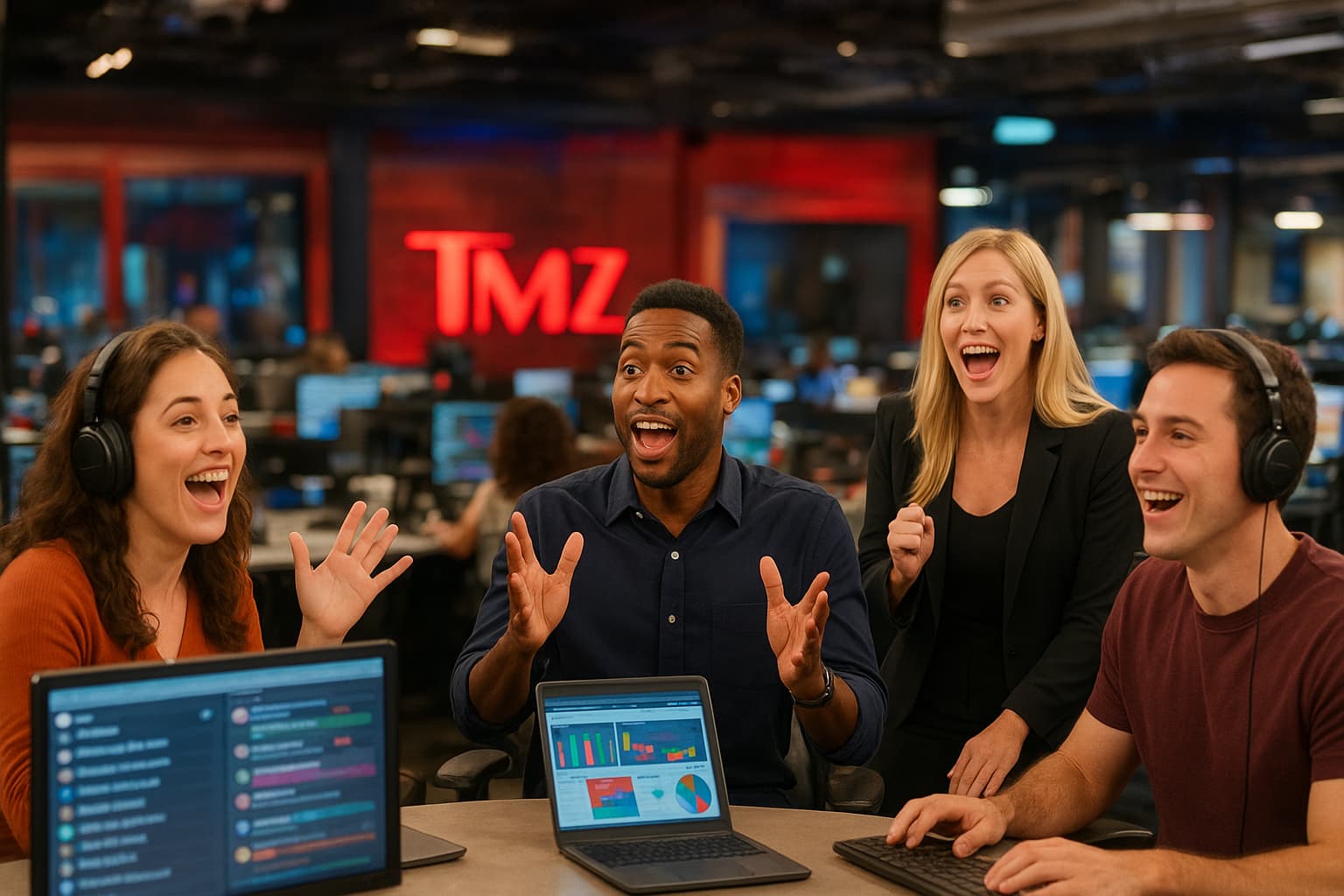 Step Inside the TMZ Newsroom: Where Breaking News Meets Behind-the-Scenes Drama!