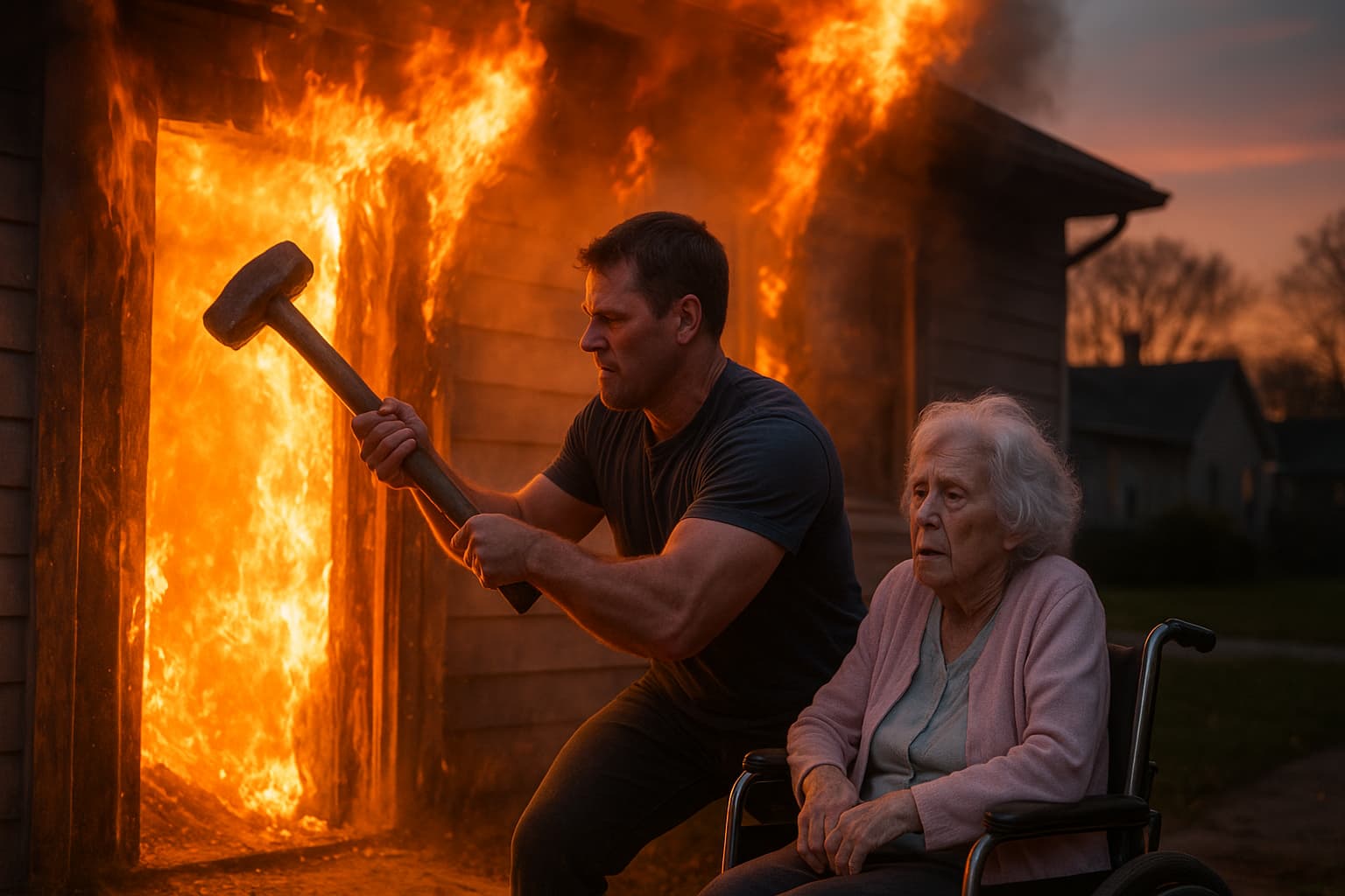 Sledgehammer Hero: One Neighbor's Fiery Rescue Story Will Leave You in Awe!