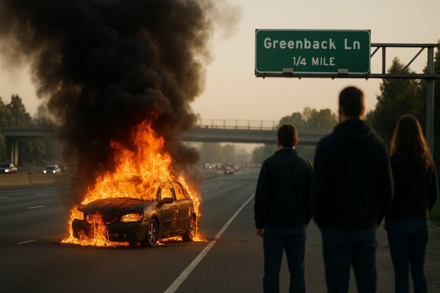 Flames and Traffic: A Wild Morning on Interstate 80!