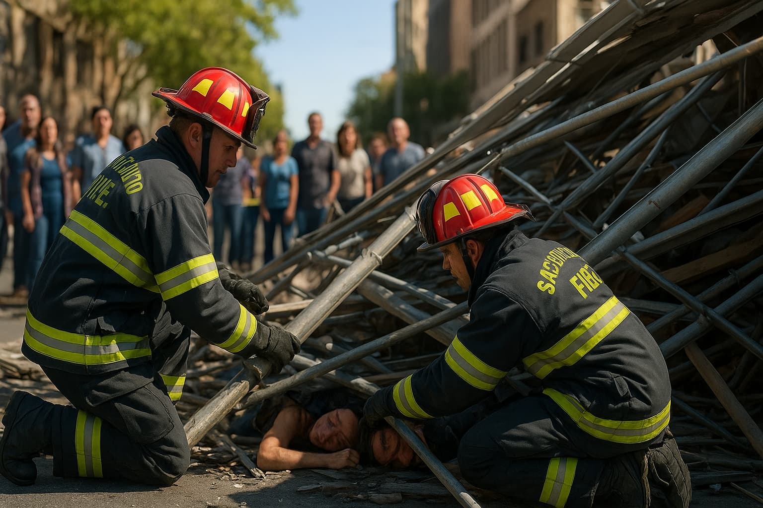 Caught in the Chaos: Sacramento Scaffolding Mishap Traps Two