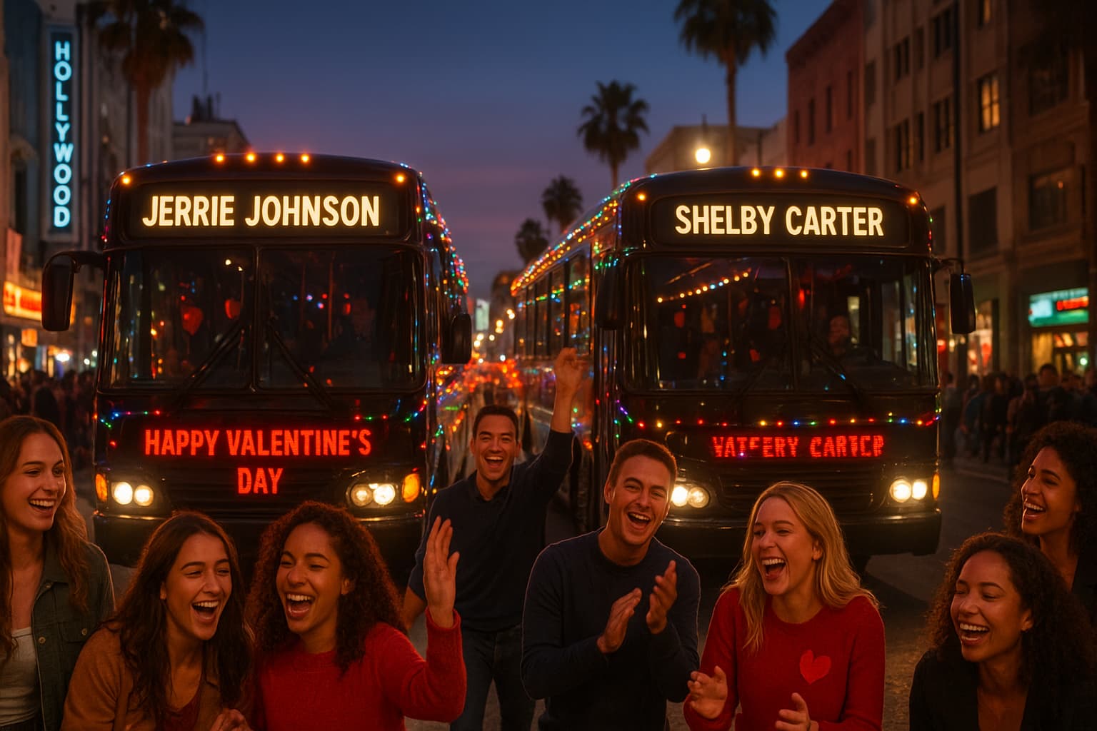 Love on Wheels: Inside Hollywood's Valentine's Day Party Bus Extravaganza