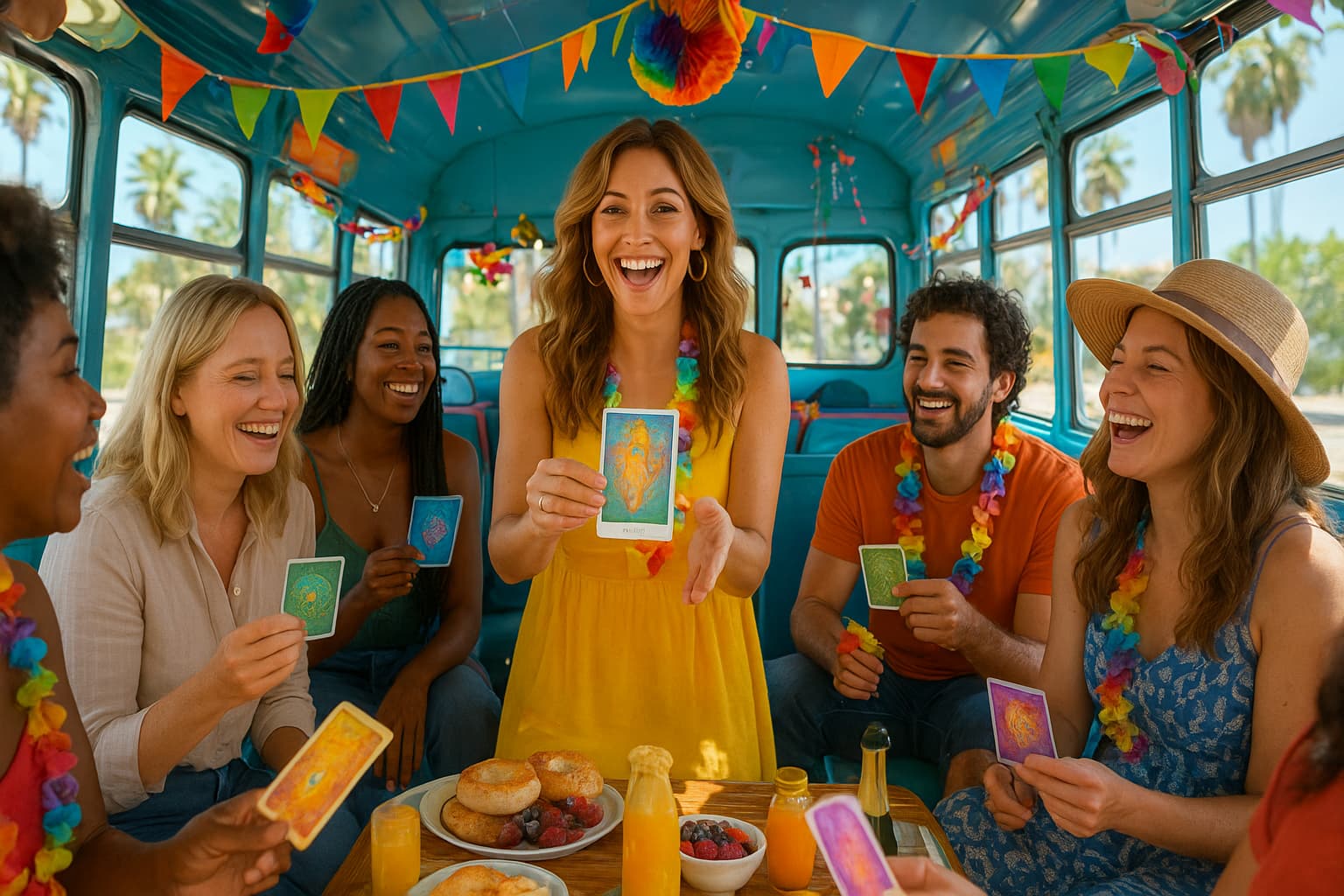 Brunch with a Twist: Angela Martini's Oracle Card Adventure on the TMZ Brunch Bus!