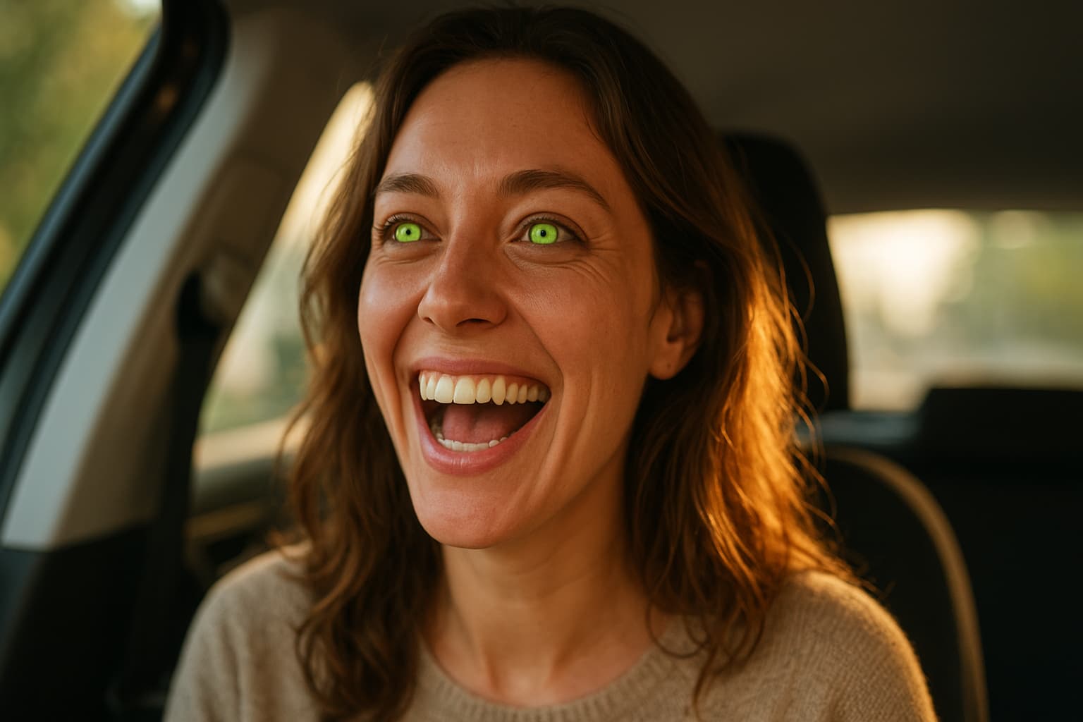 When an Eye Exam Turns Into a Neon Green Surprise!