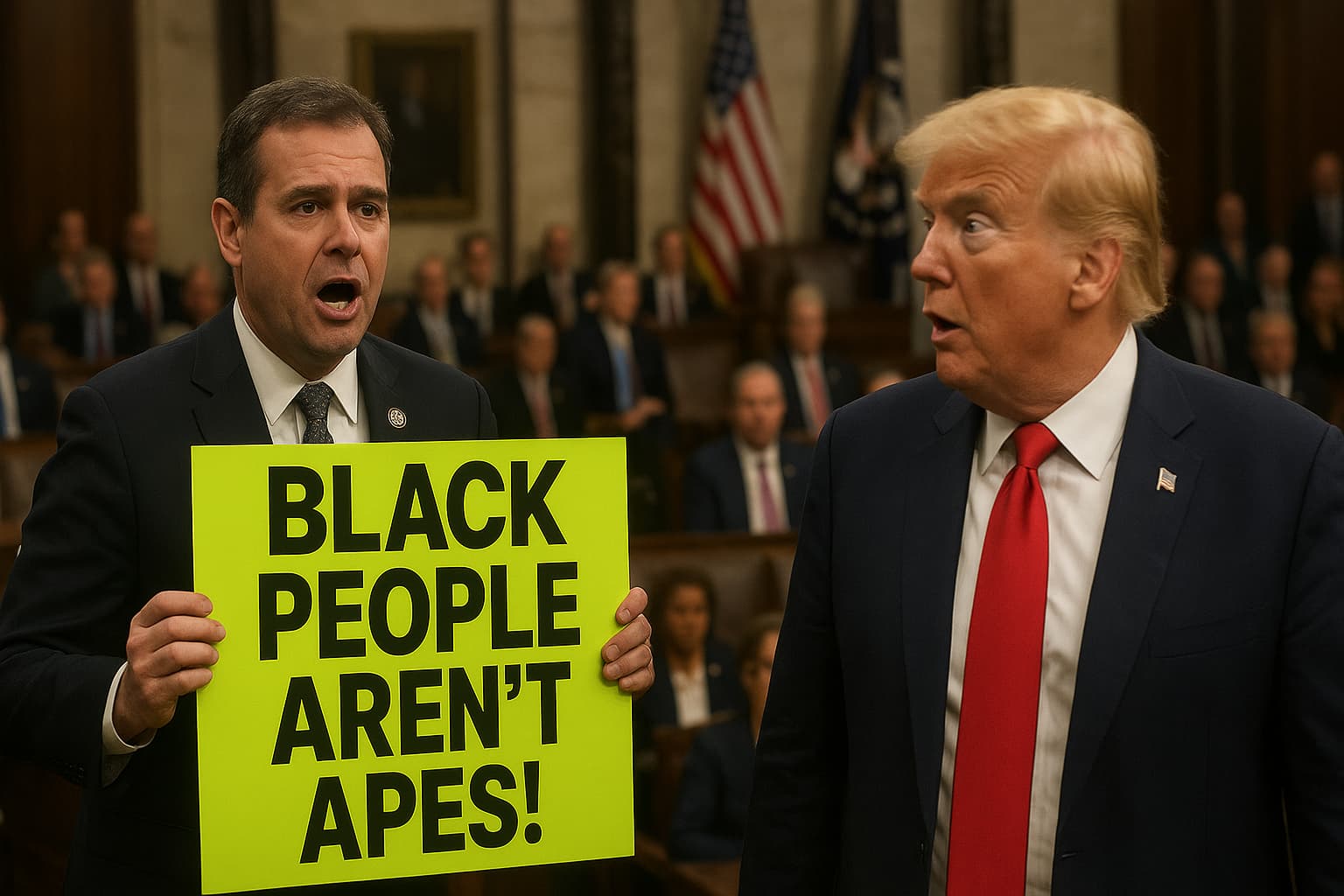When a Congressman Calls Out Trump: The Sign That Stole the Show!
