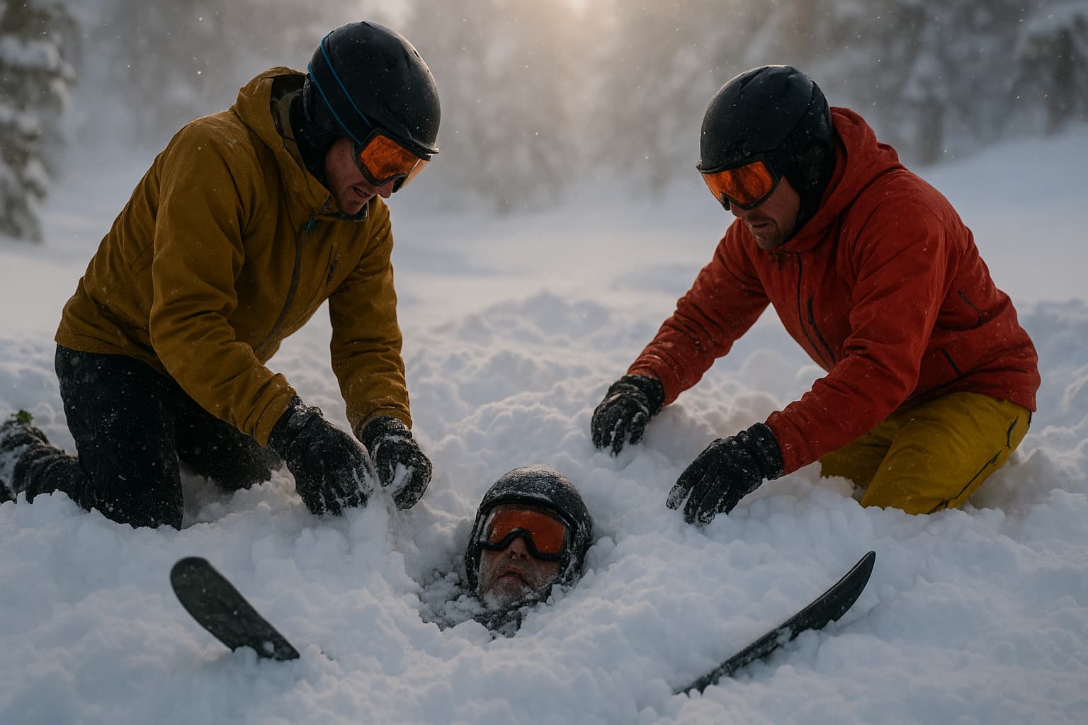 Ski Rescue Drama: How Two Adventurous Skiers Saved a Life in Deep Snow