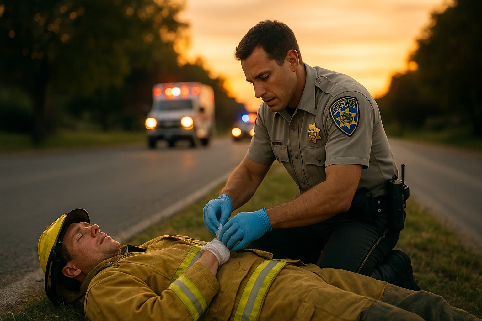 A Hero on the Scene: CHP Officer Saves Firefighter's Life After Motorcycle Crash!