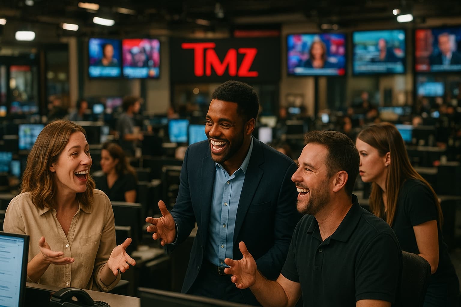 Step Inside the TMZ Chaos: Live from the Newsroom!