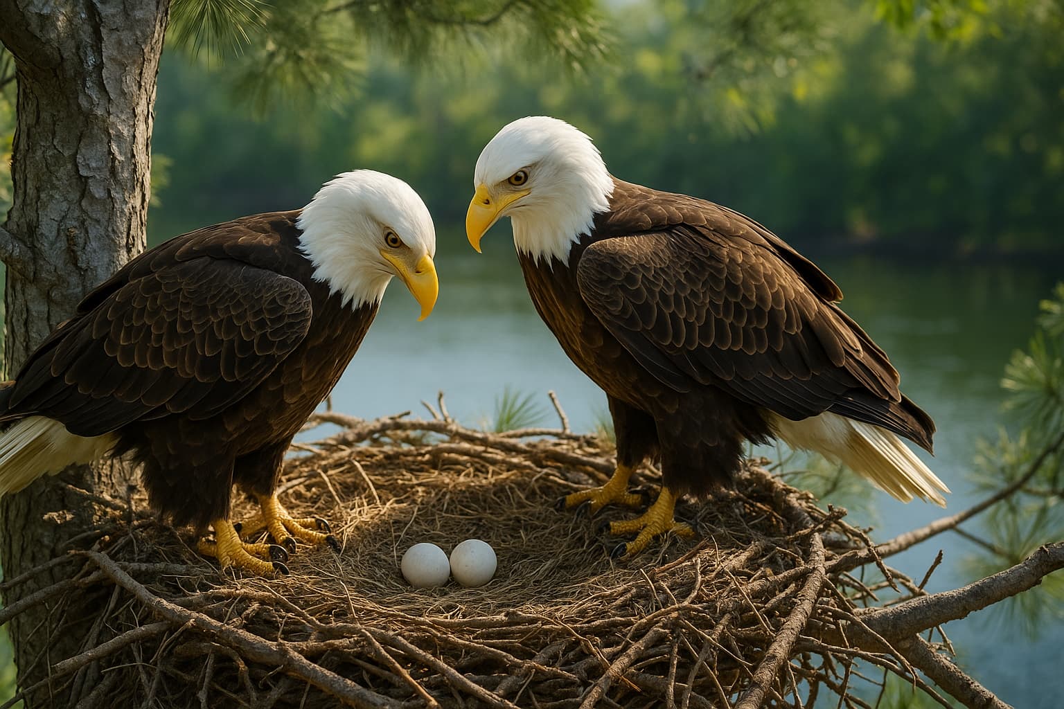 Eagle Eyeing a Comeback: Mama and Papa’s Nest Resurgence at Lake Natoma!