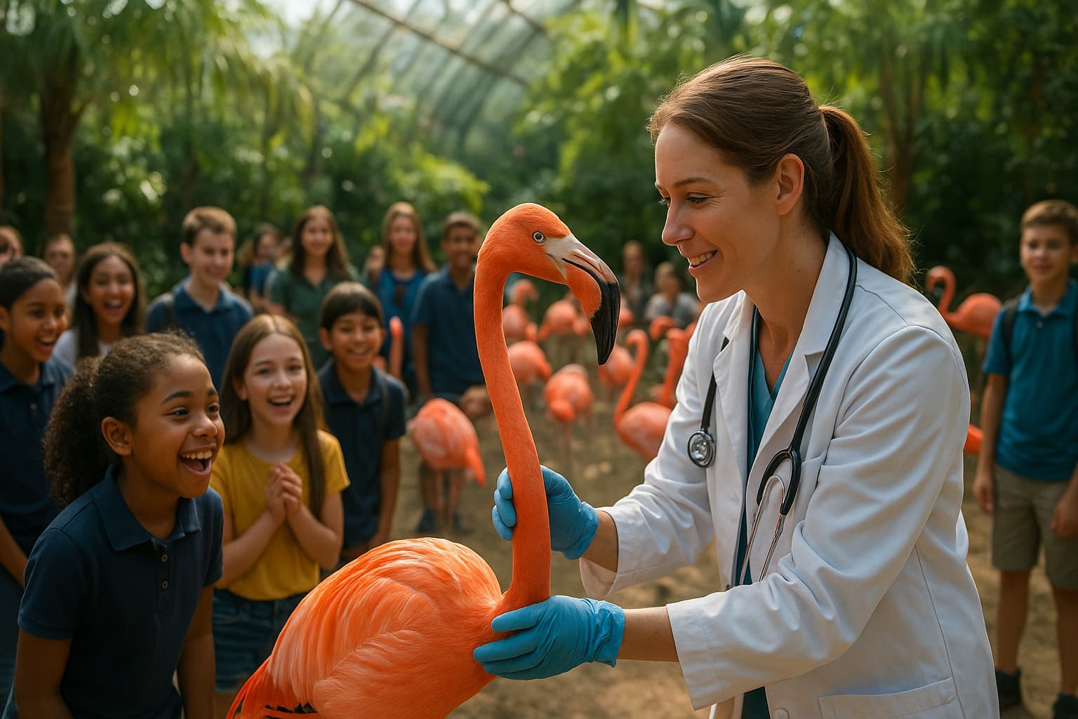 Flamingo Fever: Sacramento Zoo's Annual Health Check Struts Its Stuff!