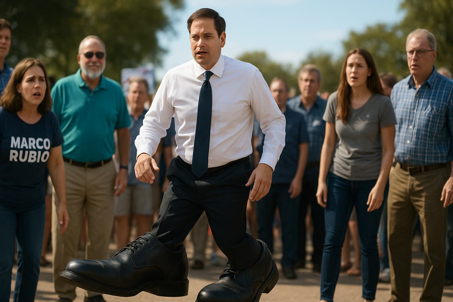 Marco Rubio's Comically Oversized Shoes: A Symbol of Loyalty or Humiliation?
