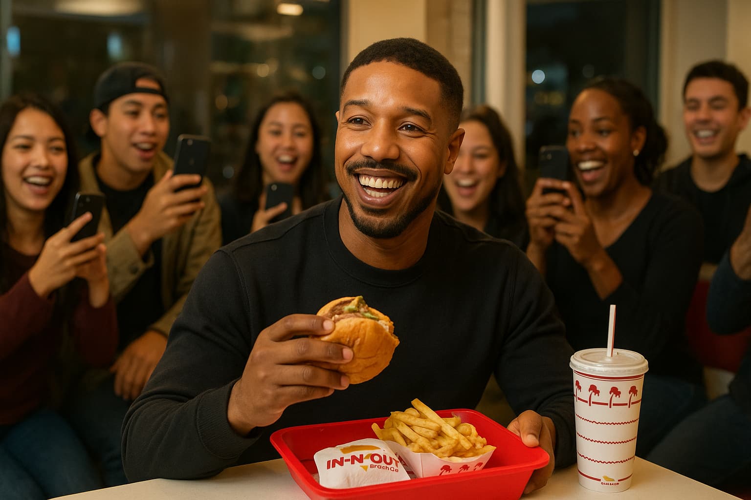 Michael B. Jordan Swaps the Red Carpet for In-N-Out Burgers After Oscar Win!