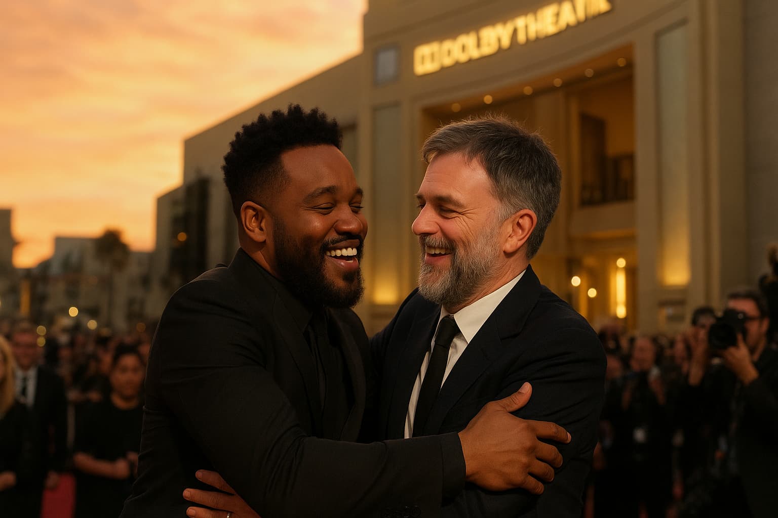 When Movie Giants Collide: A Hug at the Oscars to Remember!