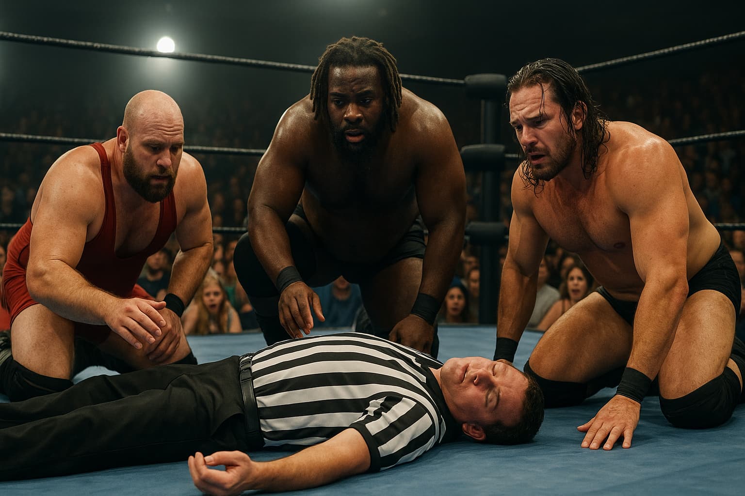 When Ringside Goes Wrong: Ref Dallas Edwards' Dramatic Medical Emergency