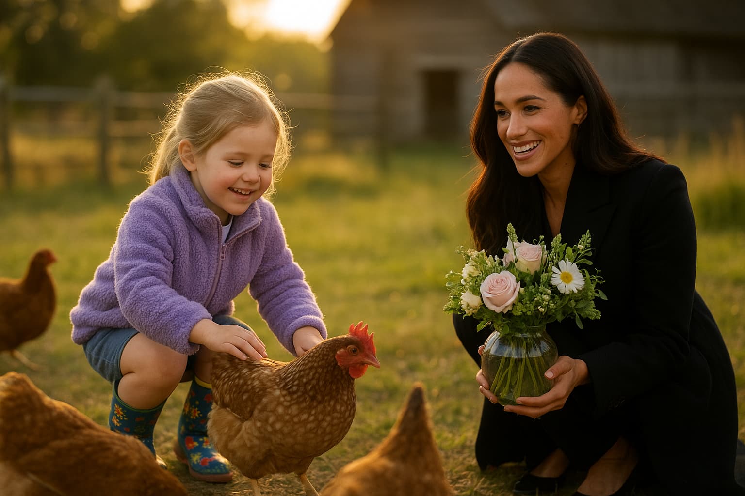 Meghan Markle's Farm Life: Chickens, Flowers, and Sweet Moments with Lilibet!