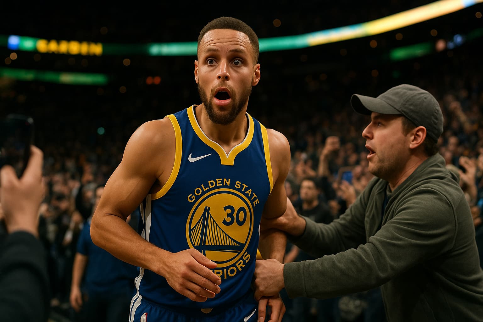 Steph Curry’s Unexpected Encounter: When Fan Meets Arm!