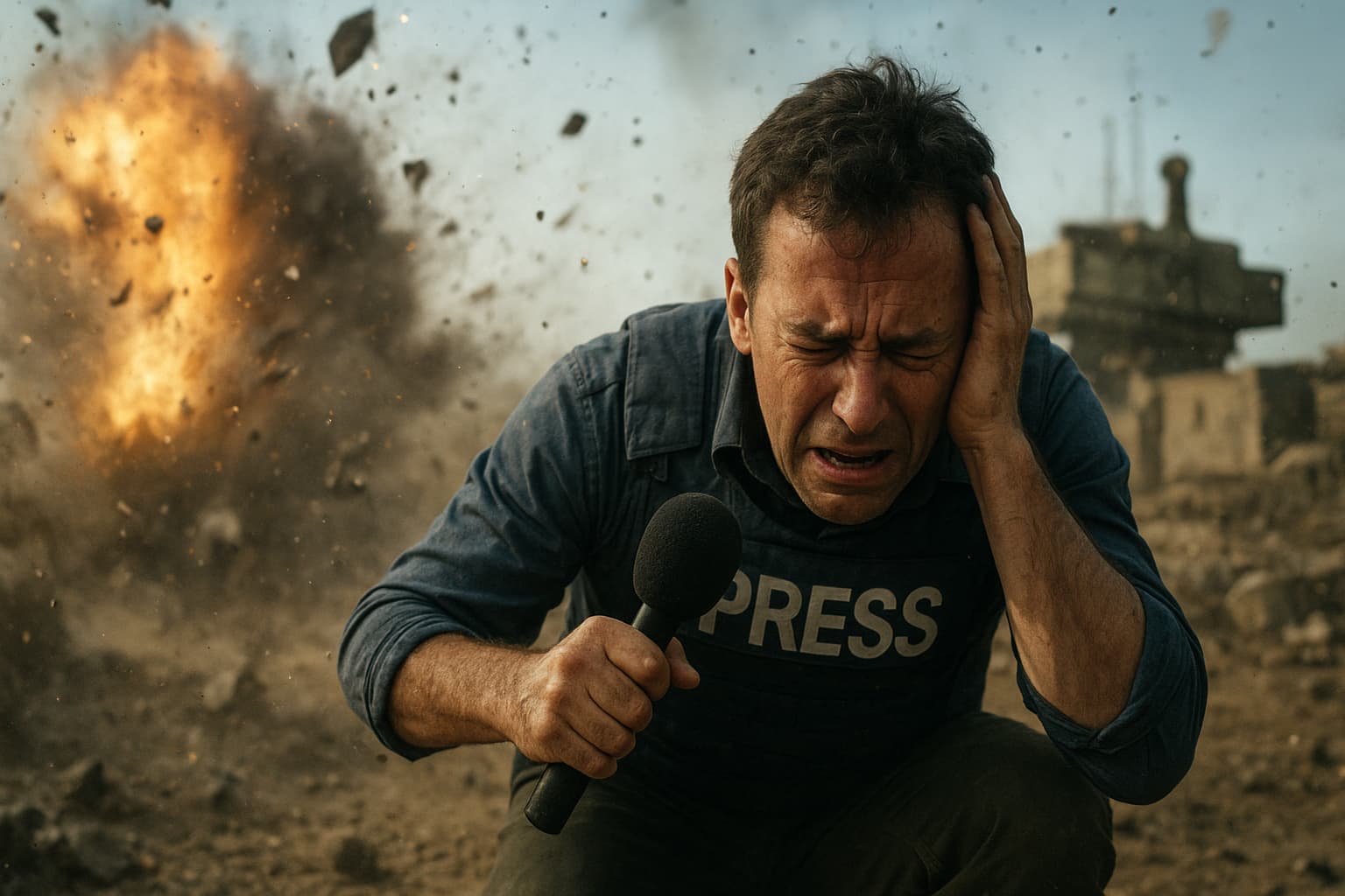 Caught in the Crossfire: Journalist's Live Report Turns Into a Near-Miss