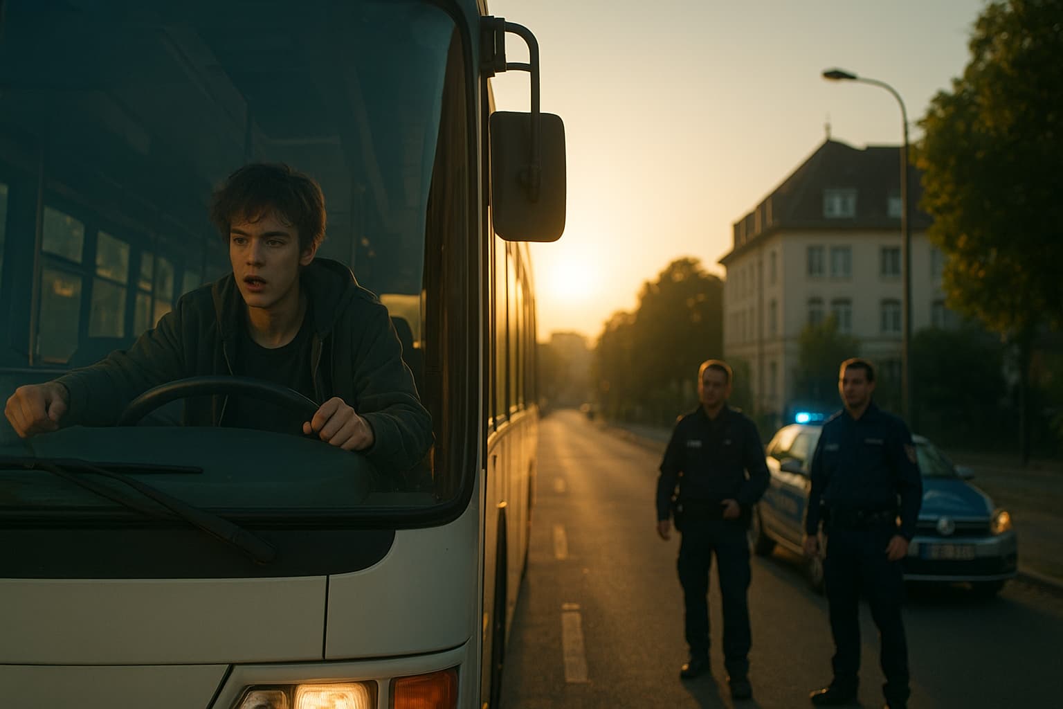 Teenage Love Takes the Wheel: Bus Heist for School Run!