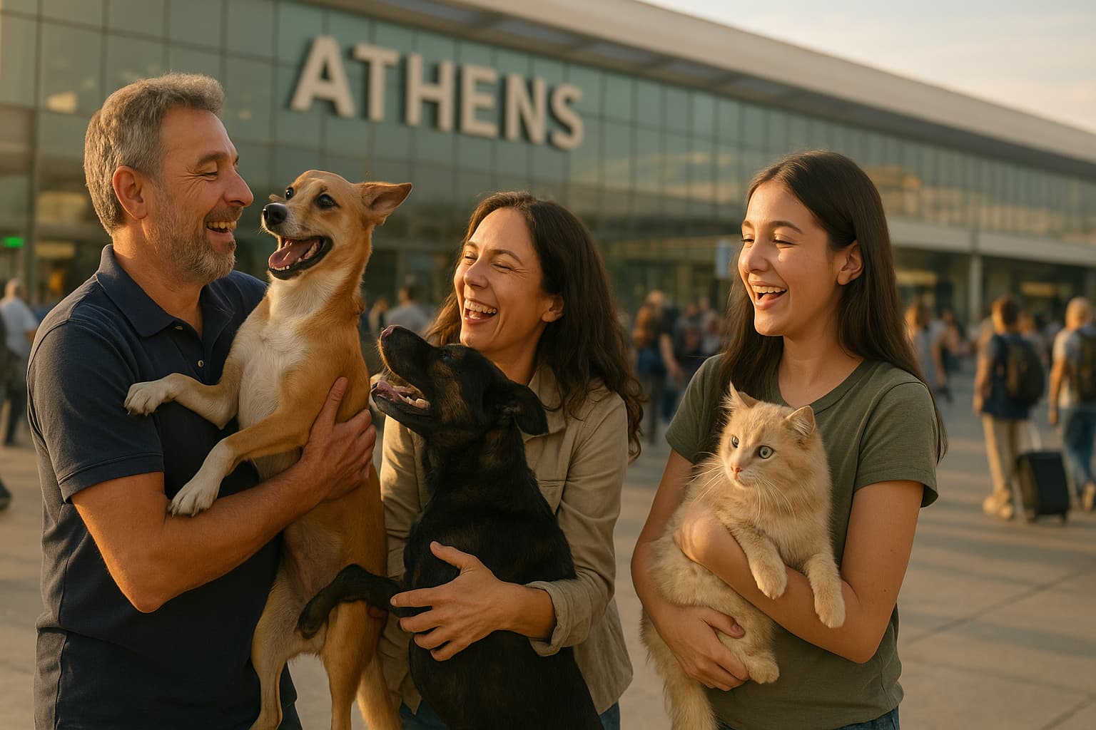 When Pets Take Flight: Greece’s Heartwarming Evacuation for Stranded Families