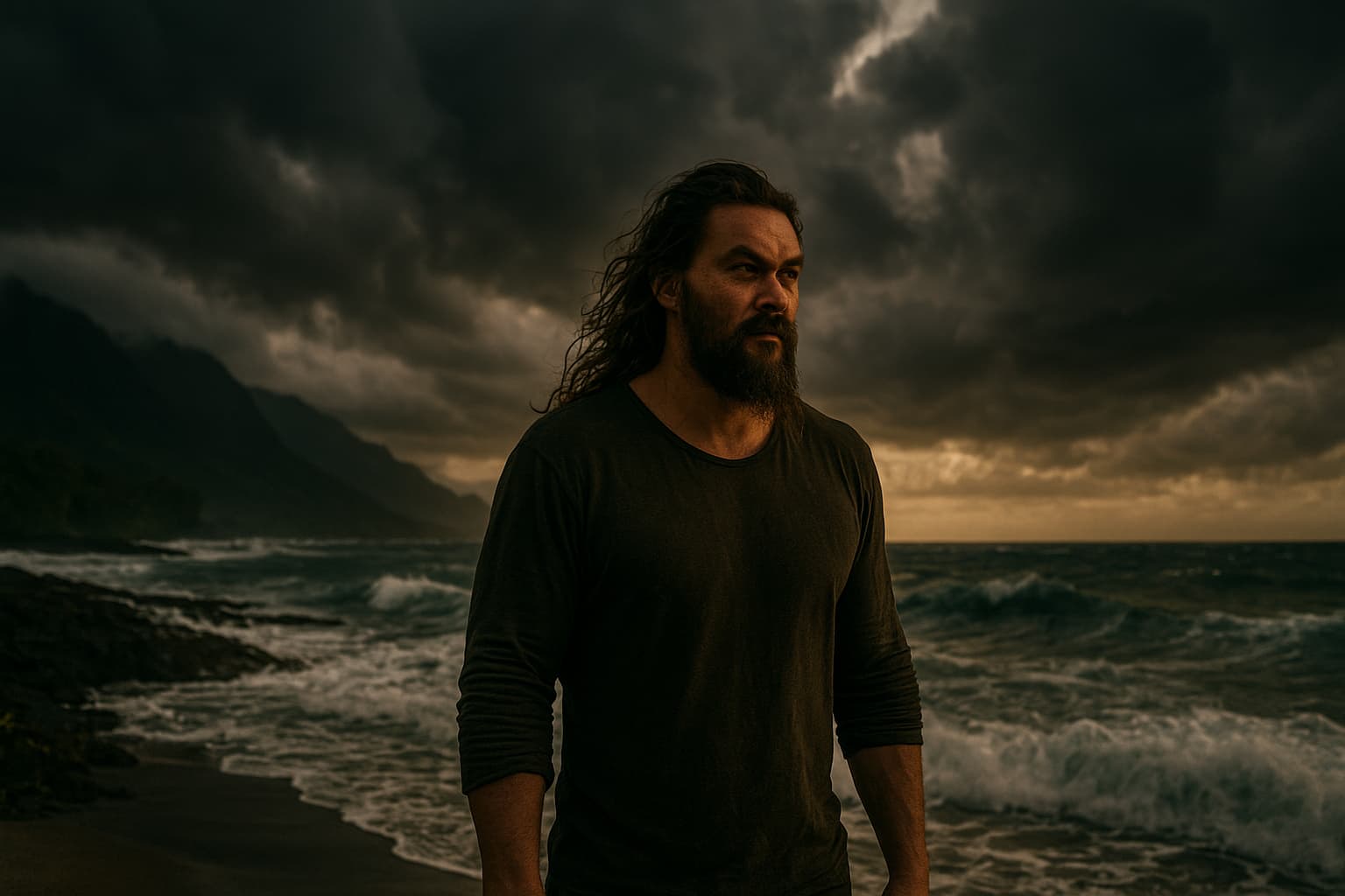 Jason Momoa’s Emotional Wake-Up Call Amid Hawaii’s Stormy Skies
