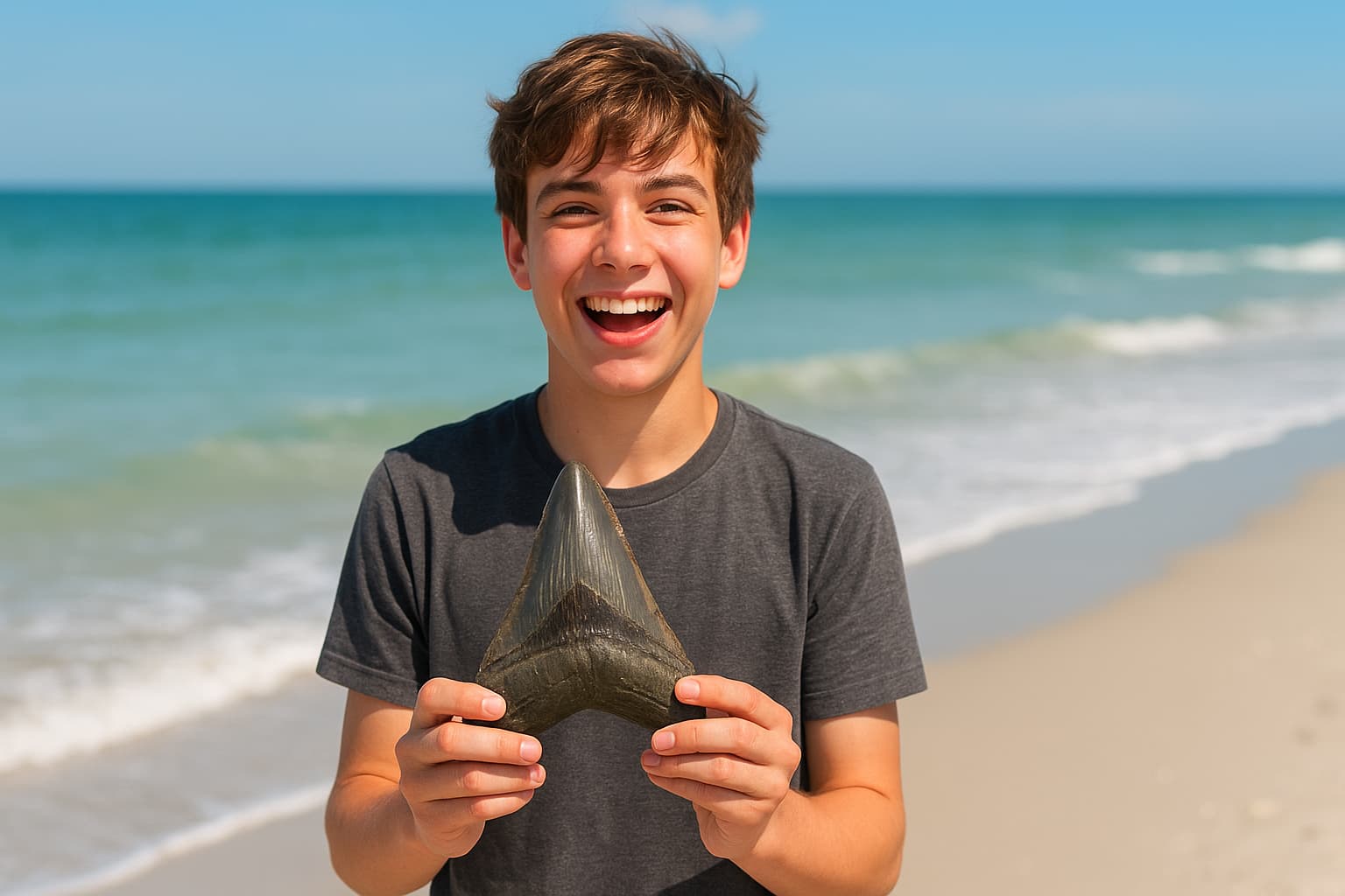 A Teen's Dive Turns into a Mega Discovery: The 6-Inch Megalodon Tooth Unearthed!