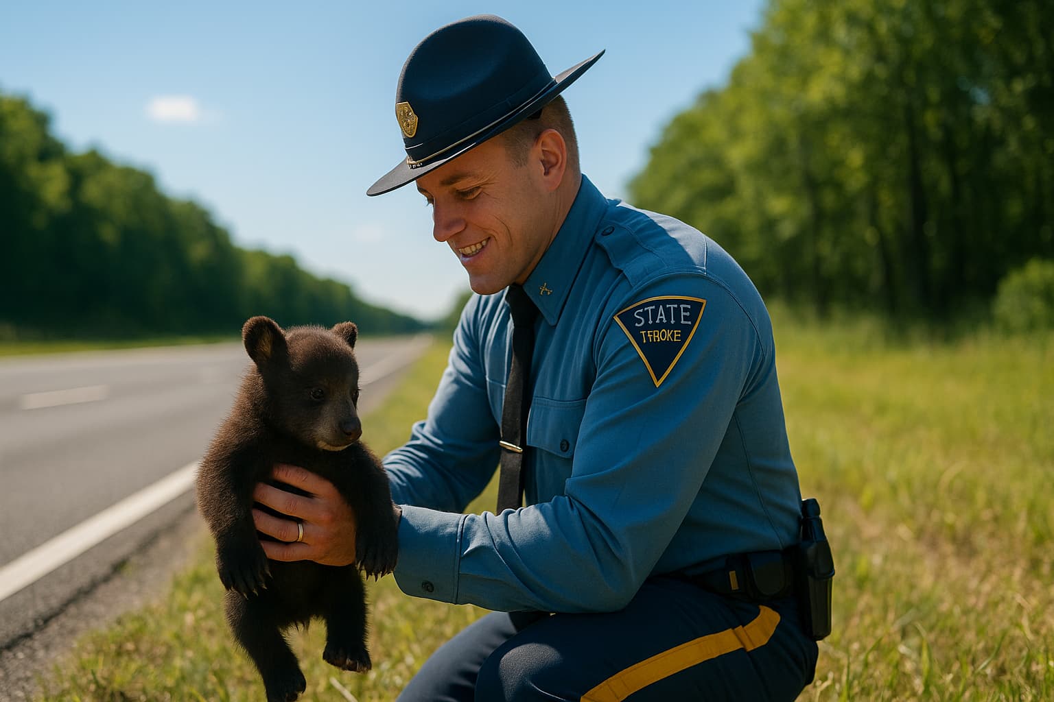 Bear Cub's Highway Misadventure: A Rescue Tale You Have to Hear!