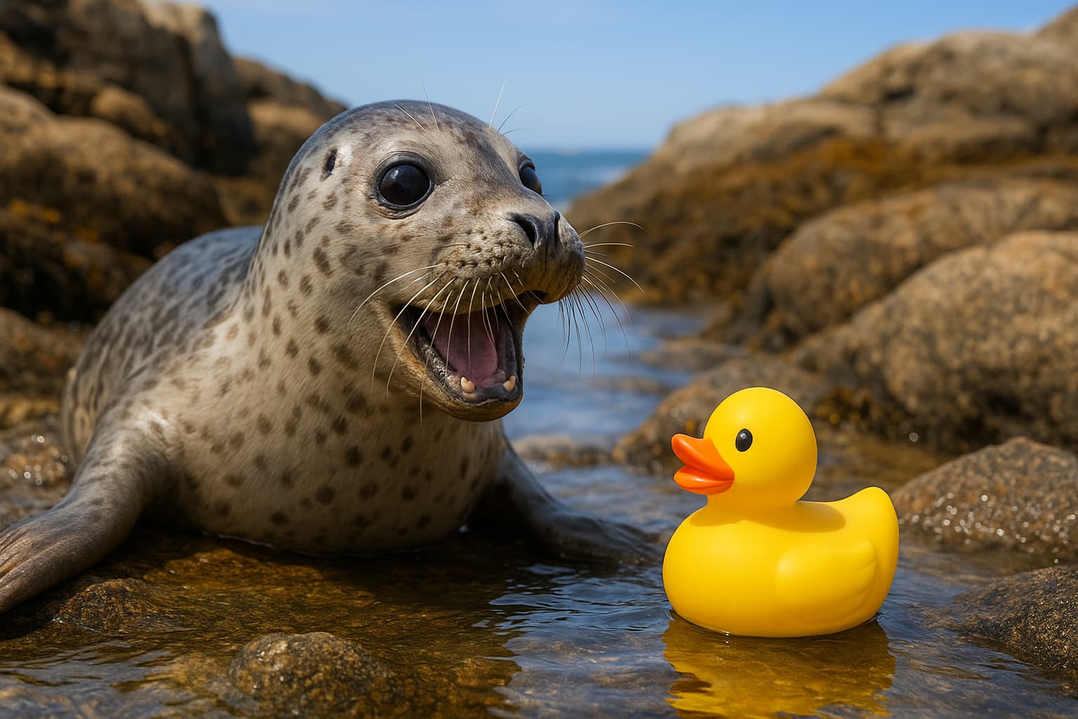 Reggae the Seal: The Viral Sensation Rocking the Aquatic World with a Rubber Duck!