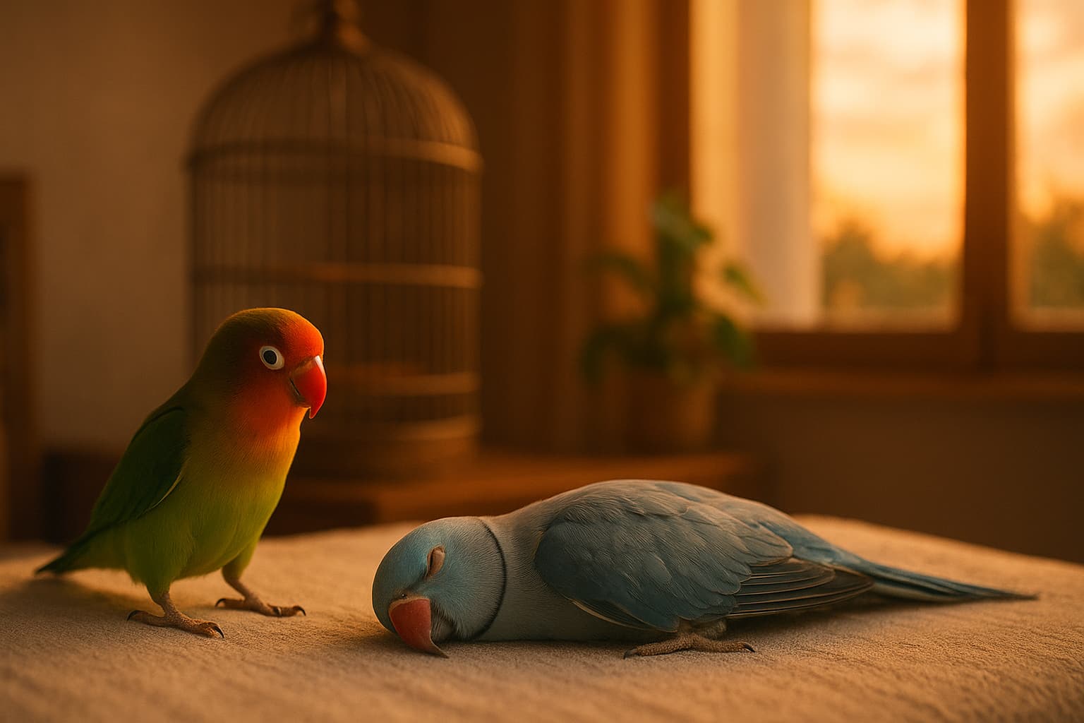 When Lovebirds Grieve: A Heartwarming Story of Loyalty After Loss